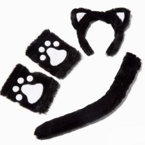 Claire's Glow Black Cat Dress Up Set